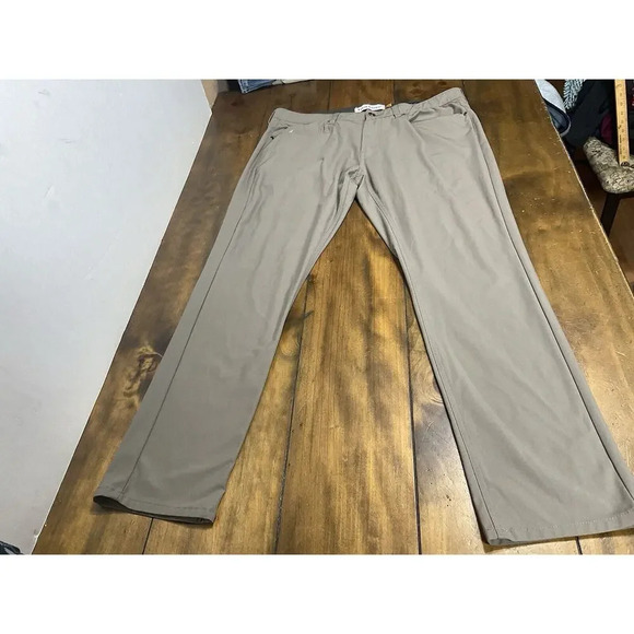 Tailor Vintage Canaan Slim Fit Pants Men's 38x32 Beige Performance Stretch - Picture 1 of 14